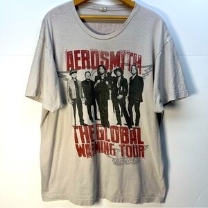2012 Aerosmith Global Warming Concert Tour T-Shirt Size XL Rock Music